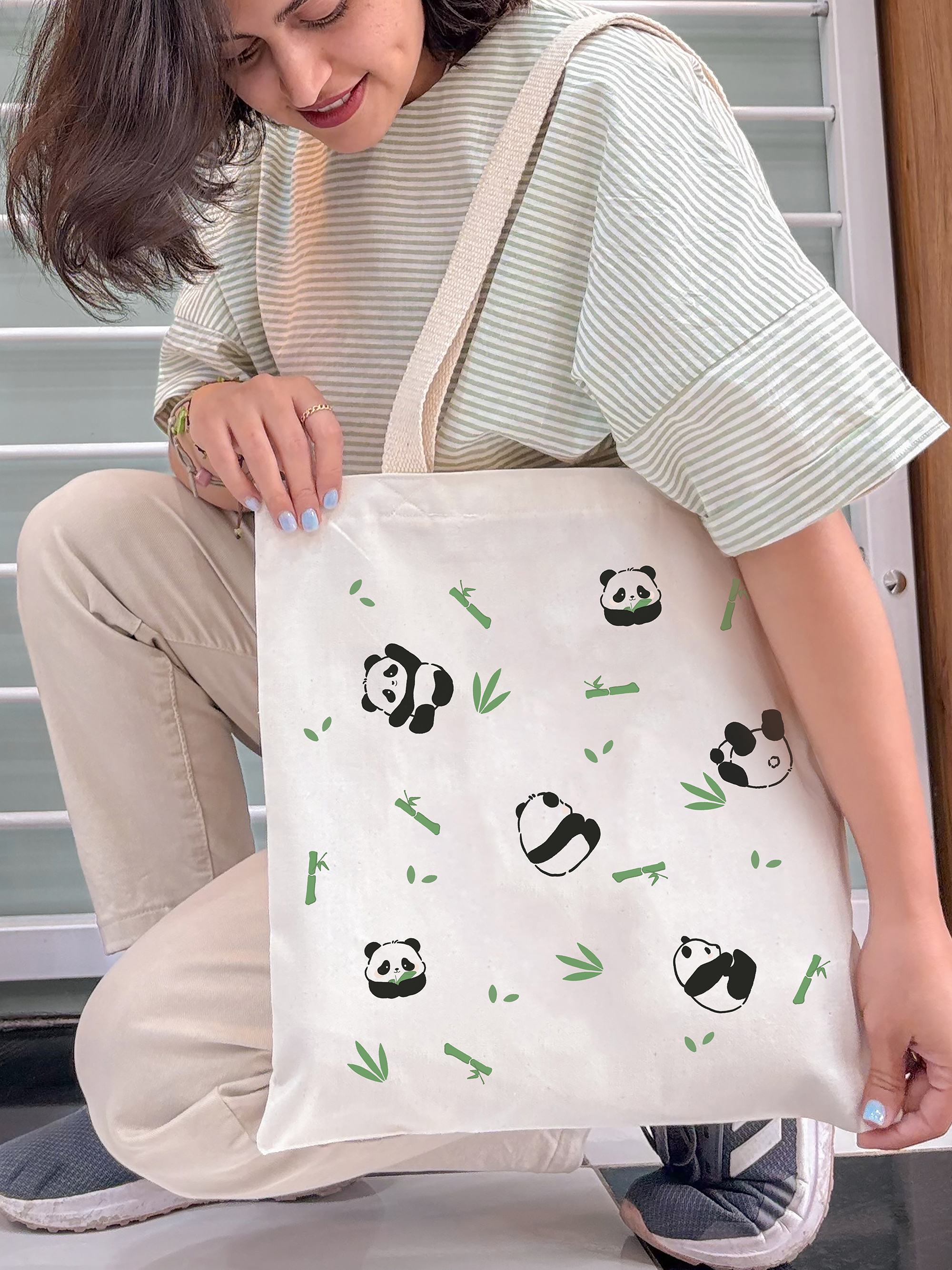 توتبگ پارچه ای طرح پانداهای خنگ