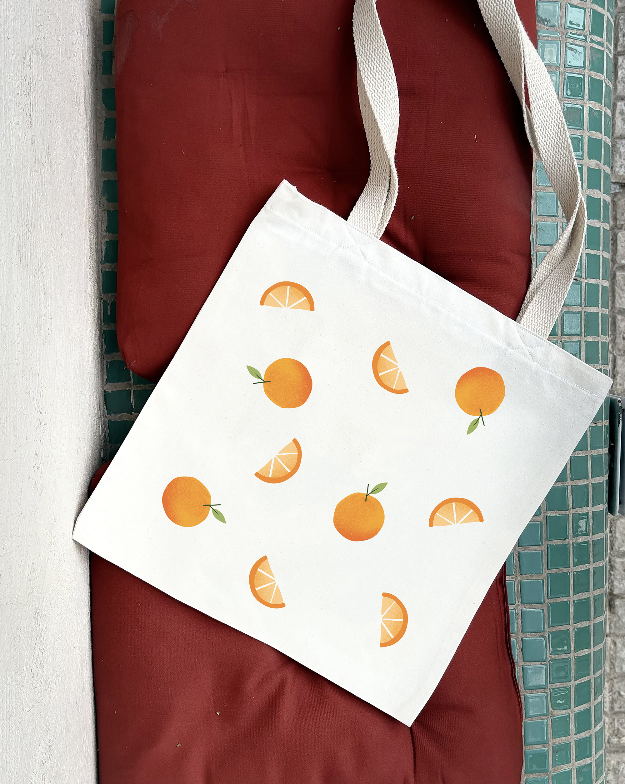 توتبگ پارچه ای طرح پرتغال